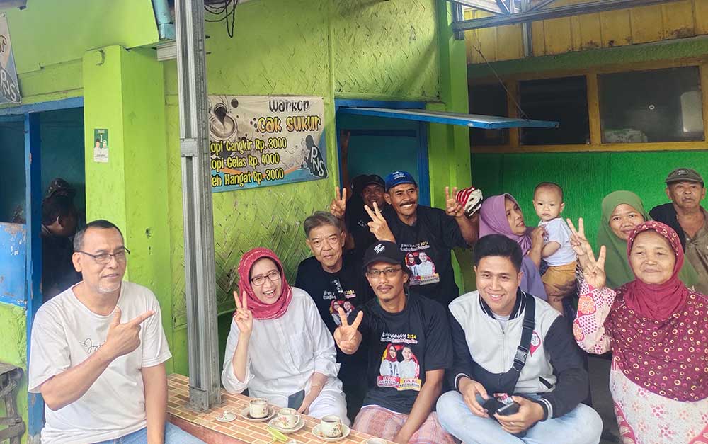 Ngopi Bareng Warga, Bunda Indah Komitmen Perhatikan Pedagang Kecil