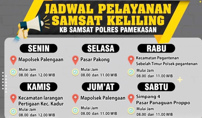 Satlantas Polres Pamekasan Tambah Lokasi Layanan Samsat Keliling, Simak Jadwalnya