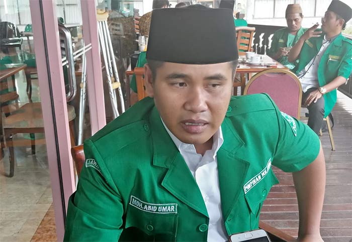 Moh Abid Umar Faruq, Sekretaris PW GP Ansor Jatim. foto: DIDI ROSADI/ BANGSAONLINE