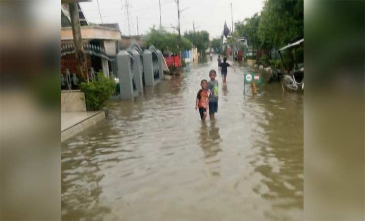 Wilayah Kedungringin Kecamatan Beji saat tergenang banjir beberapa waktu lalu.