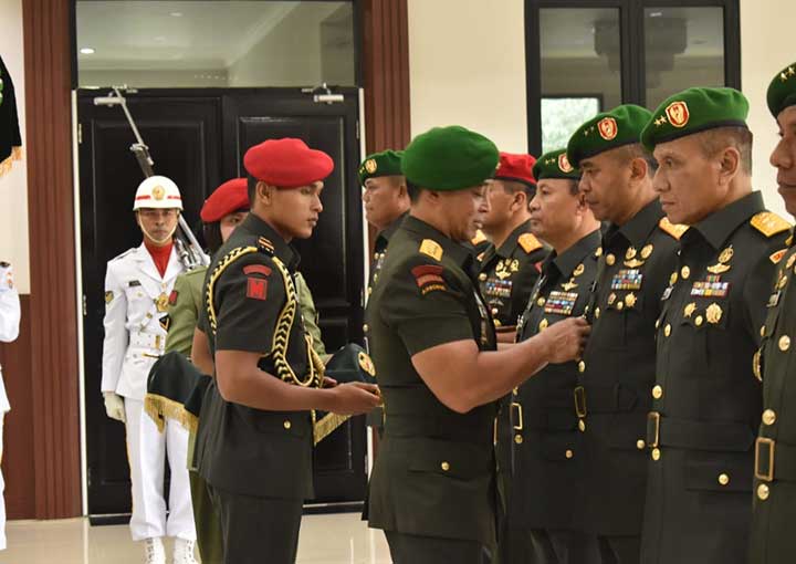 Mayjen TNI Arif Rahman saat sertijab.