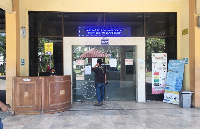 Akibat lonjatakan pasien Covid-19, RSUD dr Soedarsono Kota Pasuruan terlihat sepi dan tidak menerima pasien selama 3 hari ke depan.