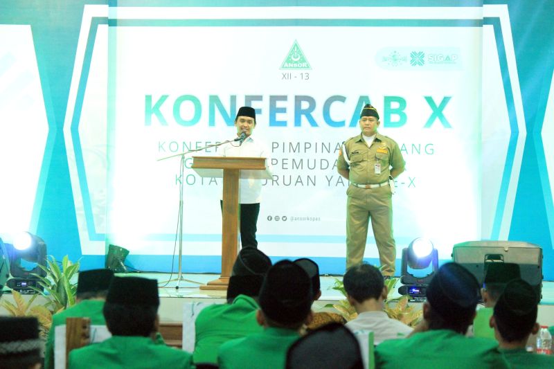 Wali Kota Pasuruan saat memberi sambutan di Konfercab X PC GP Ansor Kota Pasuruan