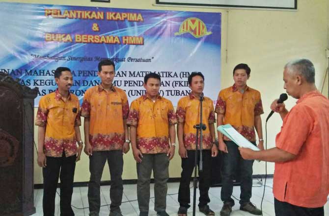 Prosesi pelantikan presidium IKAPIMA Unirow. foto: GUNAWAN/ BANGSAONLINE