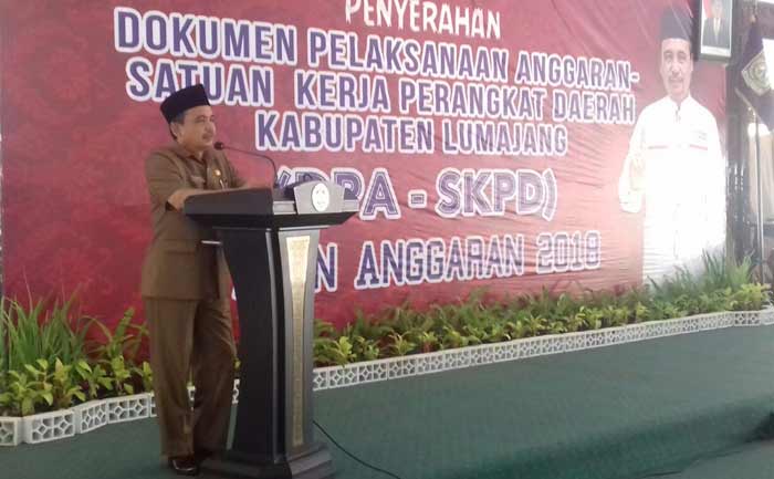 Bupati saat membuka acara DPA SKPD Tahun 2018
