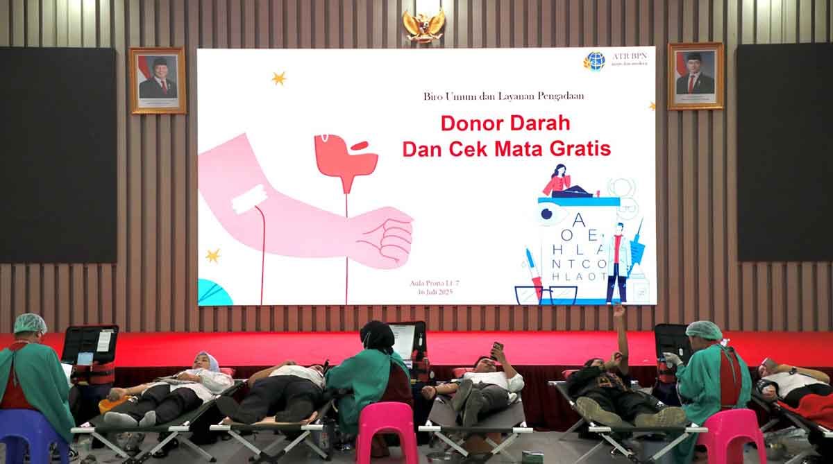 Donor darah yang digelar Kementerian ATR/BPN.