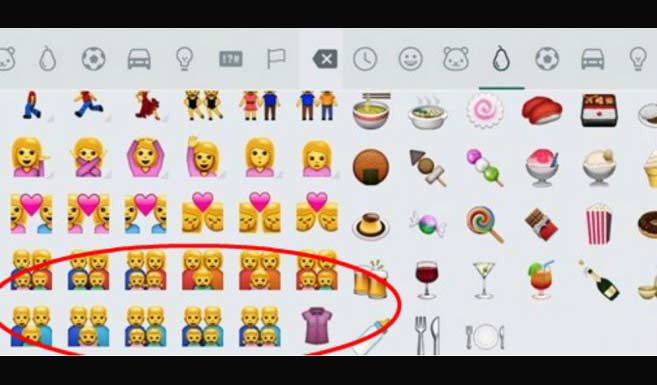 Emoji di Whatsapp yang mendukung LGBT. foto: feed