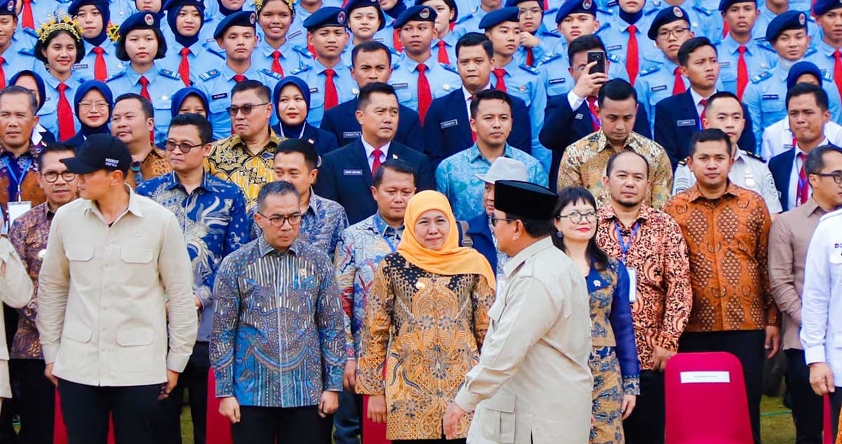 Presiden Prabowo saat peresmian SMA Taruna Nusantara Malang.