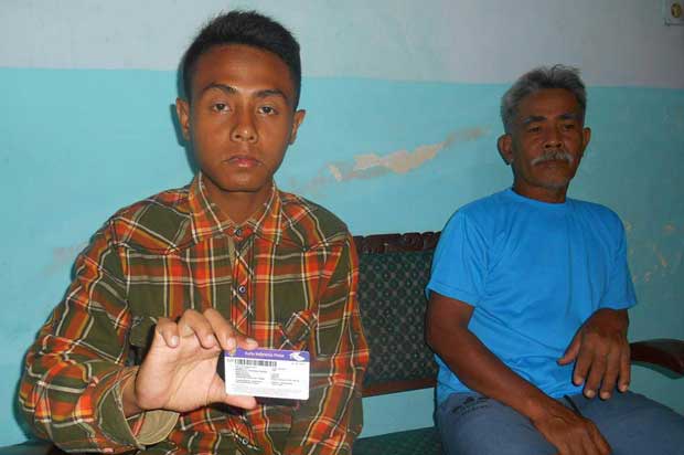Johan Santana, siswa SMK yang dilarang ikut UAS karena menunggak SPP. foto: istimewa