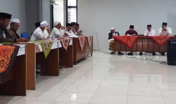 Pertemuan para dzuriah (keturunan) pendiri Nahdlatul Ulama (NU) di Pesantren Tebuireng Jombang Jawa Timur, Rabu (7/8/2019). 