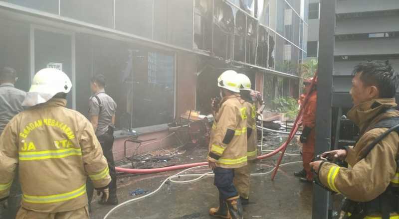 Kebakaran Gudang Penyimpanan Barang Milik Kemenkumham. Foto: Ist