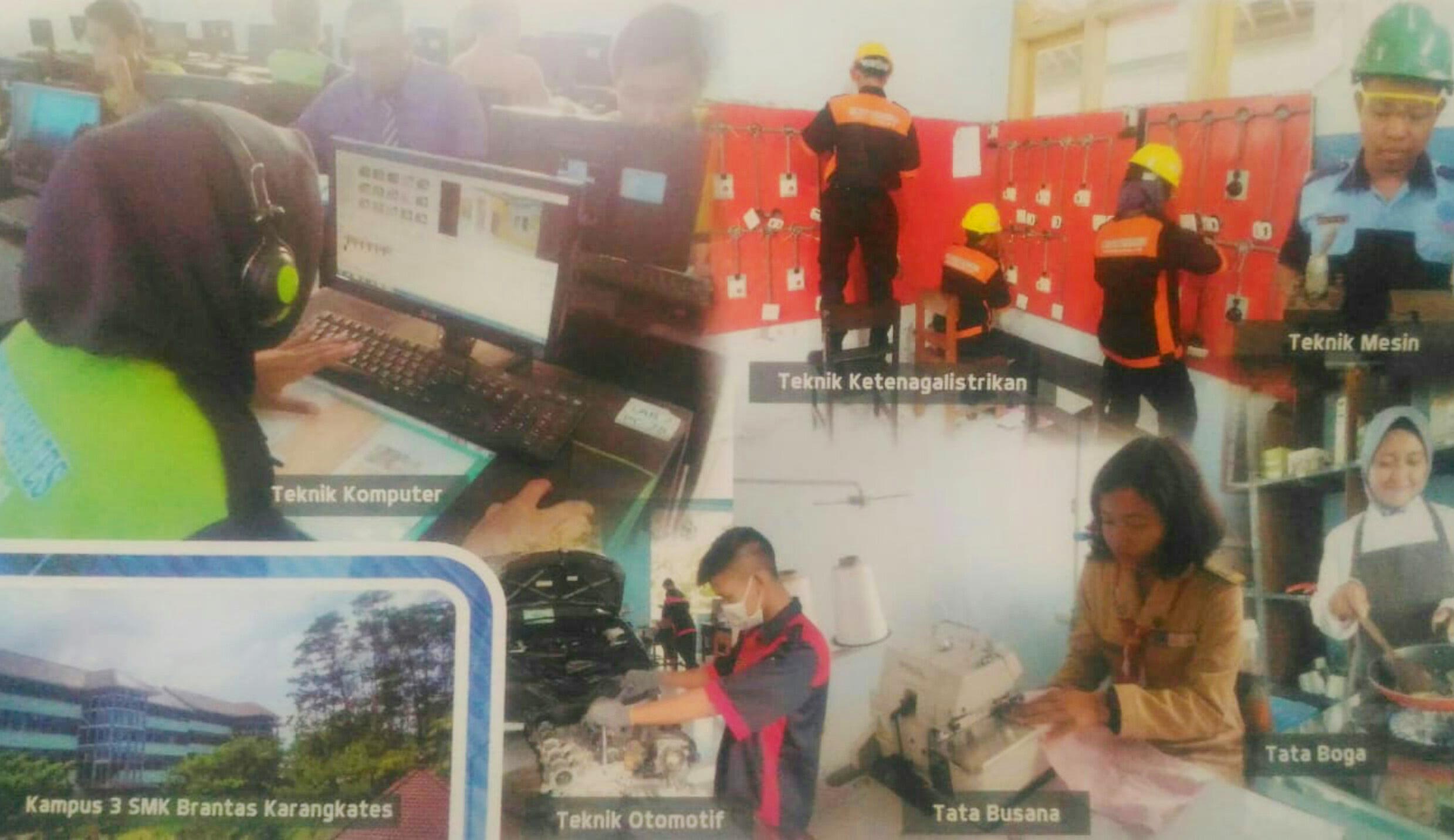 Program keahlian dan kegiatan siswa siswi di SMK Brantas.