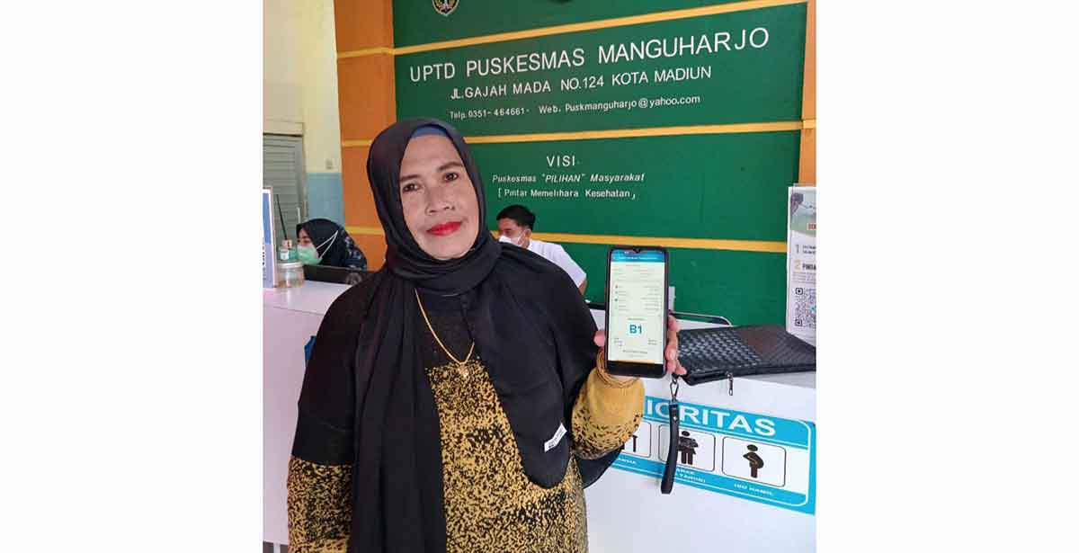 Salah satu peserja JKT dari Kota Madiun, Listiyah.