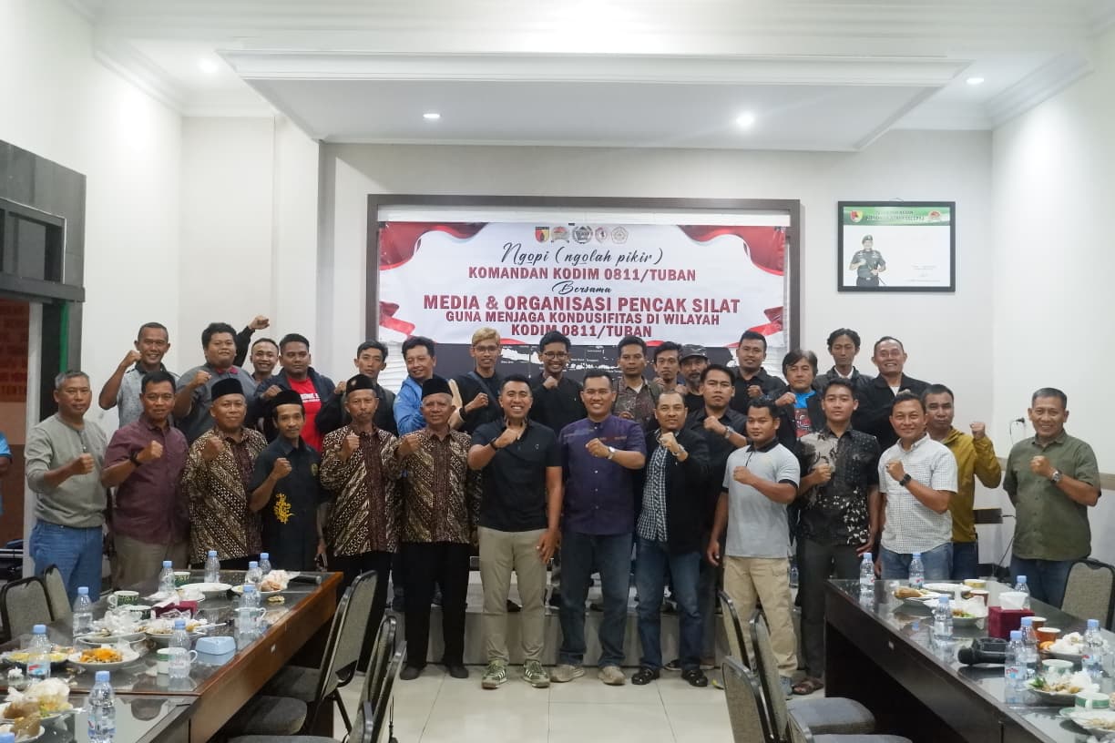 Dandim Tuban Ajak Media dan Perguruan Pencak Silat Jaga Kondusivitas Jelang Nataru