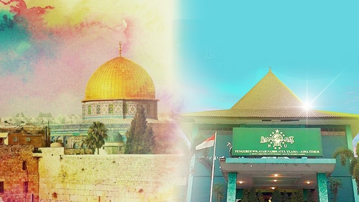 Ilustrasi Masjid AL Aqsa dan Kantor PWNU Jatim.