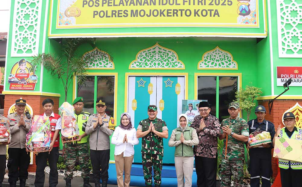 Wujudkan Kelancaran dan Keamanan Mudik Lebaran, Forkopimda Kota Mojokerto Tinjau Posyan-Pospam