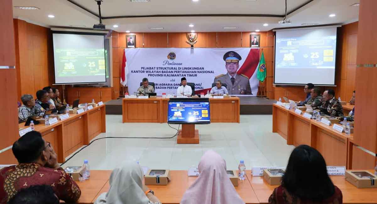 Menteri ATR/BPN saat memberi sambutan dalam rapat koordinasi yang berlangsung di Kaltim.