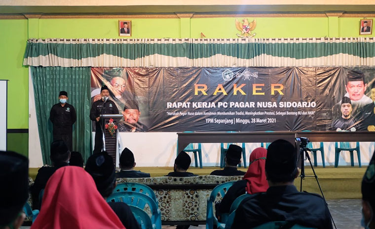 Raker Pagar Nusa Kabupaten Sidoarjo di Graha YPM, Kecamatan Sepanjang, Ahad (28/3/2021).