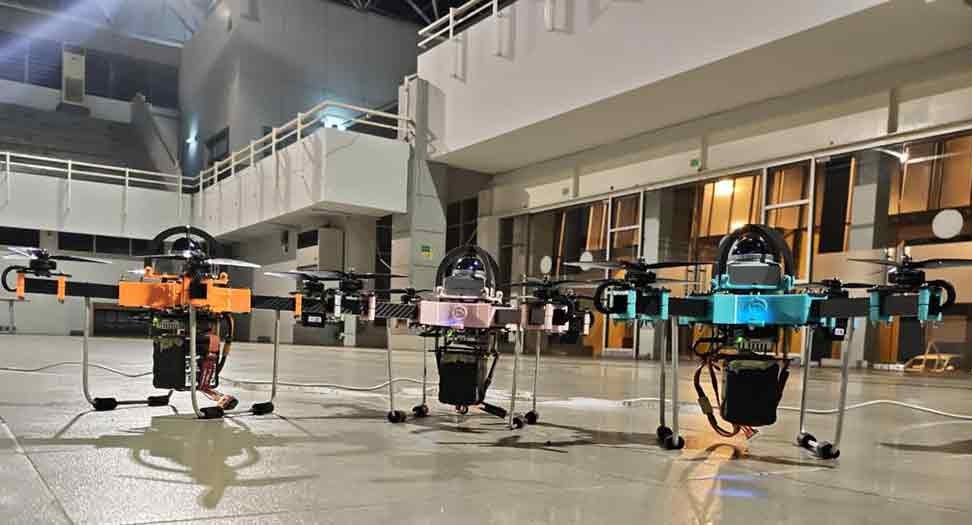 Ketiga drone pintar karya Tim Bayucaraka ITS yang diusung berlaga di ajang SAFMC 2026 di Singapura. (Ist)