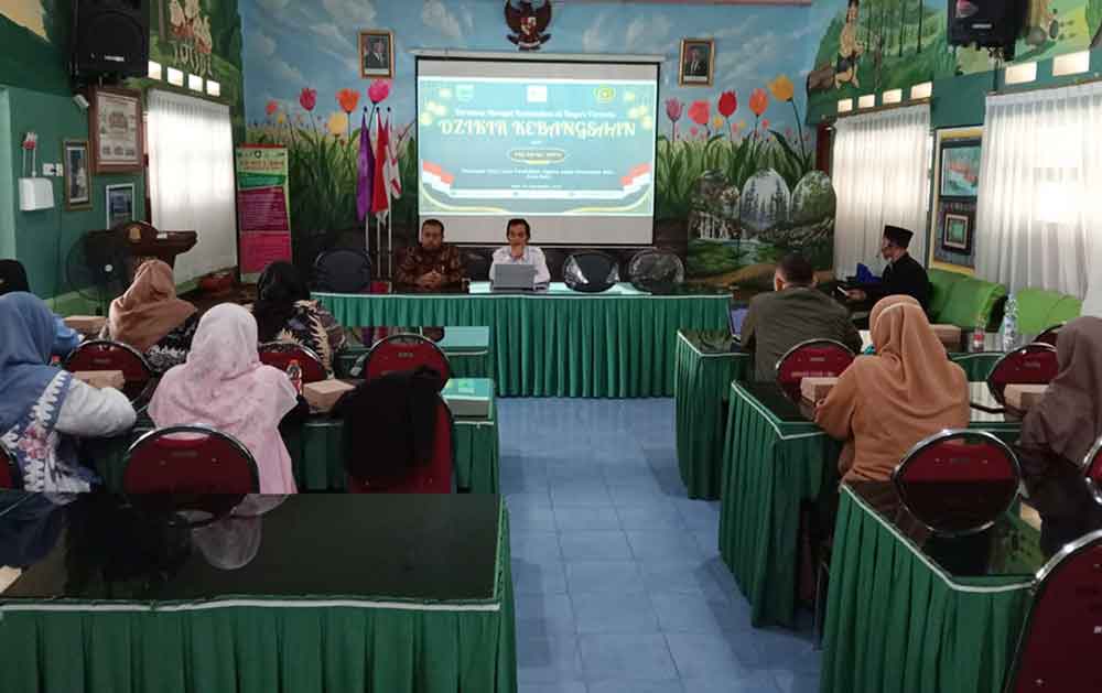 KKG PAI Kota Batu saat menggelar Dzikir Kebangsaan dengan tema “Bersama Merajut Kedamaian di Negeri Tercinta” di Aula SDN Ngaglik 01.