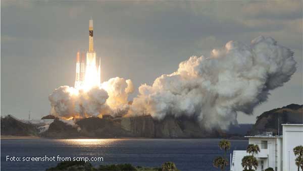 Peluncuran satu satelit di China. foto:  repro https://www.scmp.com/