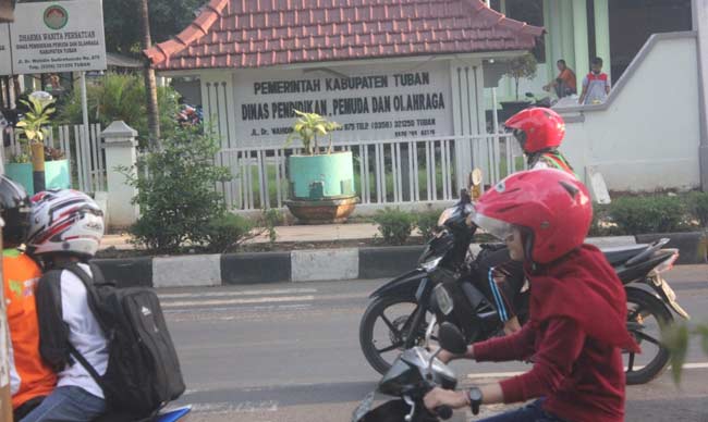 Kantor Dikpora Tuban di Jalan Wahidin Sudirohusodo. foto: suwandi/ BANGSAONLINE