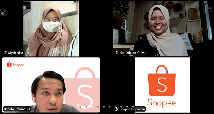 Tangkapan layar media briefing yang digelar Shopee.
