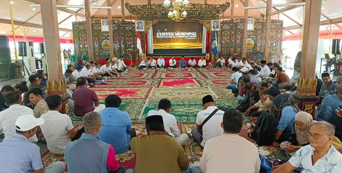 Coffe Morning yang digelar Pemkab Bangkalan di Pendopo Agung.
