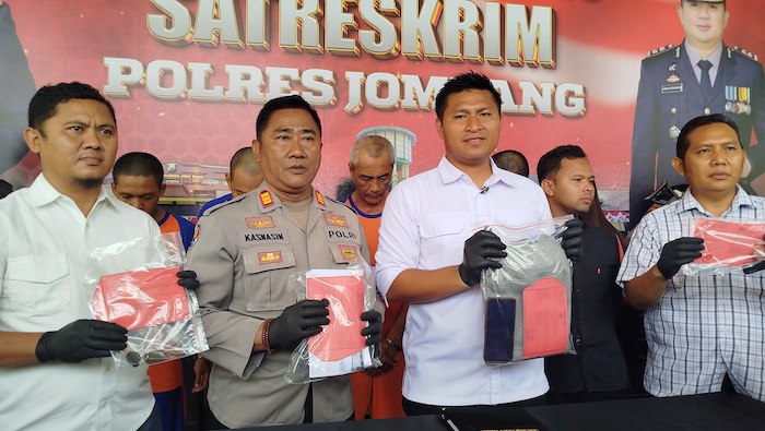 Kasatreskrim Polres Jombang, AKP Margono Suhendra saat pers rilis
