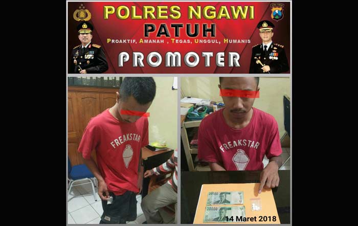Pelaku saat di Polres Ngawi.