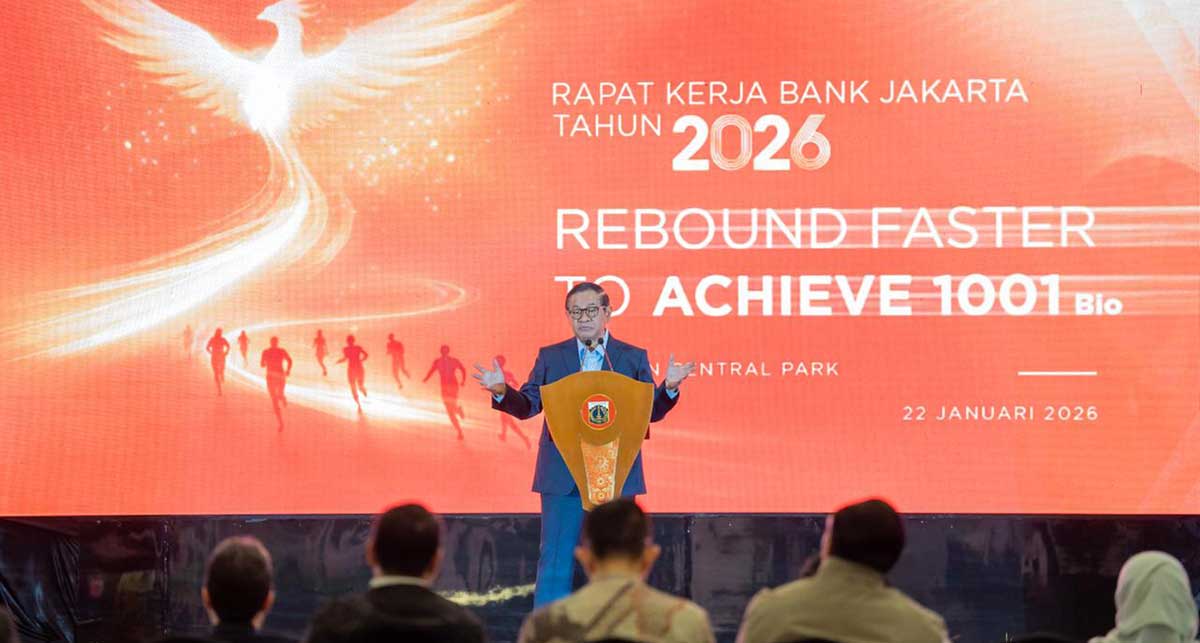 Gubernur DKI Jakarta, Pramono Anung, saat memberi sambutan.