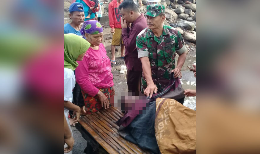 Korban santri yang sudah diilakukan evakuasi.