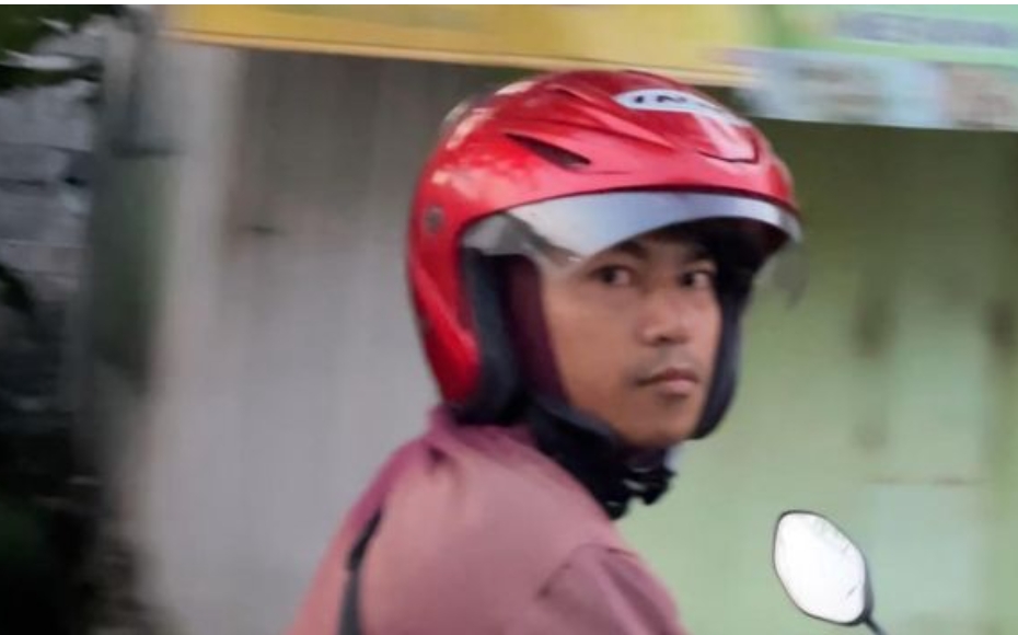Tampang pria yang diduga pelaku begal payudara di Simpang 4 Habibi. (tangkapan layar)