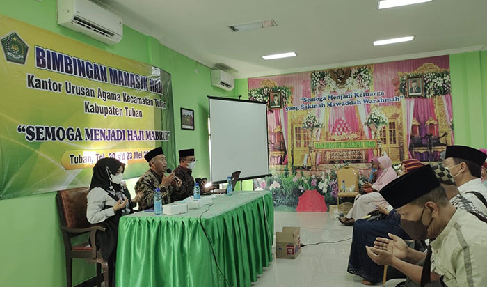 Suasana bimbingan Manasik Haji di Kabupaten Tuban.
