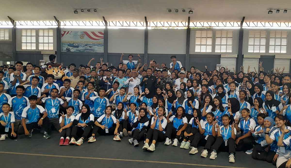 Para atlet dari Kota Malang yang mengikuti character building menjelang pelaksanaan Porprov IX Jatim 2025.