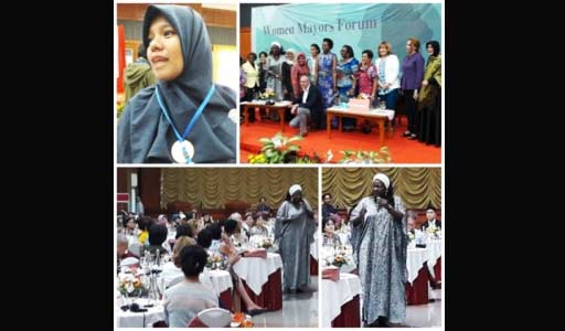 Suasana pertemuan para walikota perempuna se-dunia di Gedung Sawunggaling Jl Jimerto Surabaya. foto: yuli/bangsaonline.com