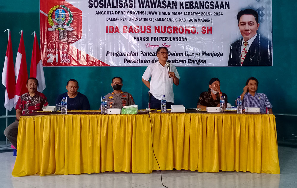 Ida Bagus Nugroho saat memberikan paparan tentang wawasan kebangsaan, Sabtu (21/5/2022).
