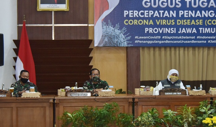 Pangkoarmada II Ikuti Evaluasi dan Koordinasi Jelang Berakhirnya PSBB Tahap 3