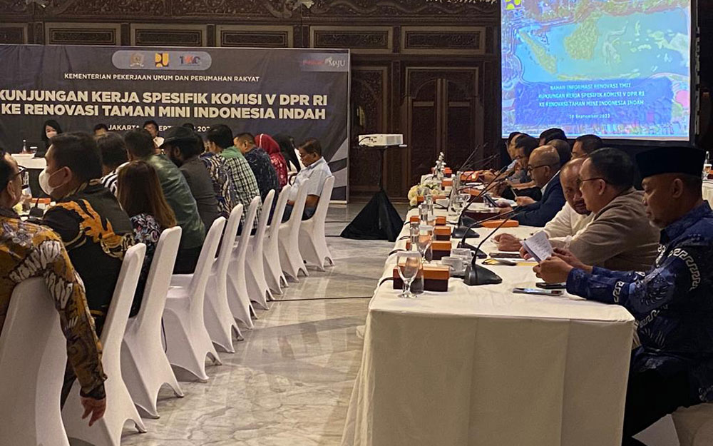 Kunjungan Kerja Spesifik (Kunspek) Komisi V DPR RI ke Taman Mini Indonesia Indah (TMII), Rabu (28/9/2022).