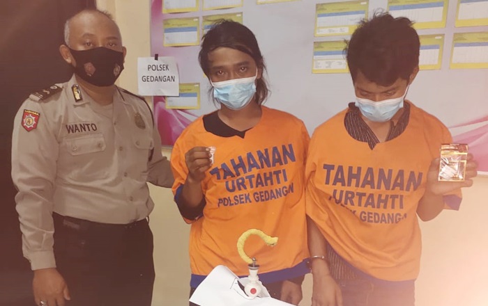 Gencar Berantas Narkoba, Polsek Gedangan Bekuk Duo Pengedar Sabu