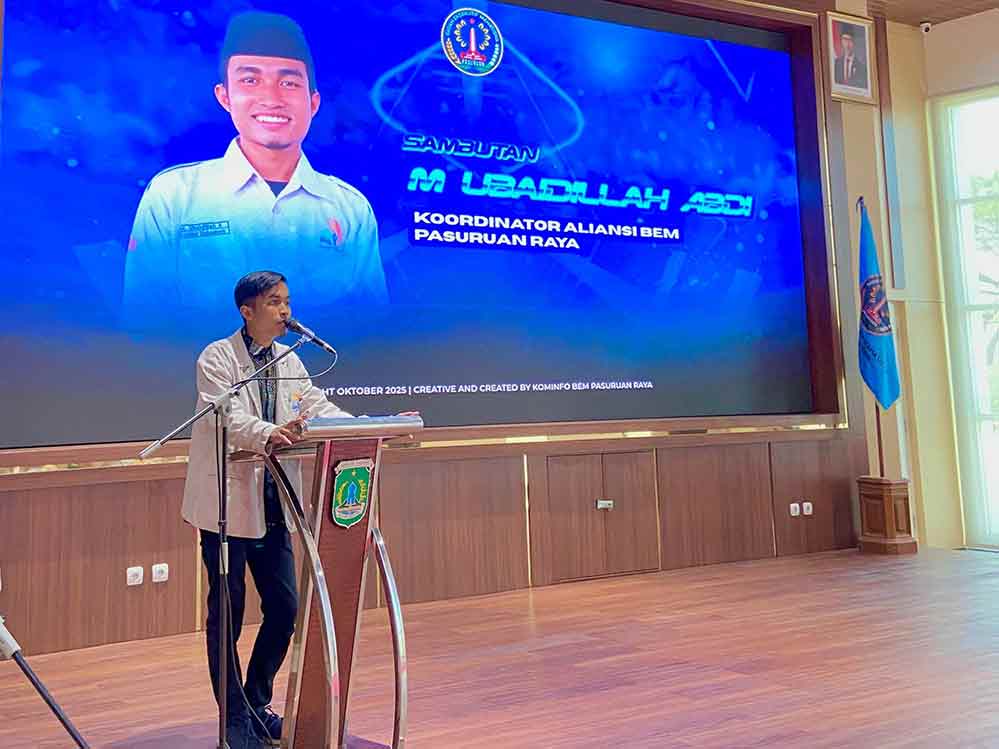 Ketua BEM Pasuruan Raya M. Ubaidillah Abdi.
