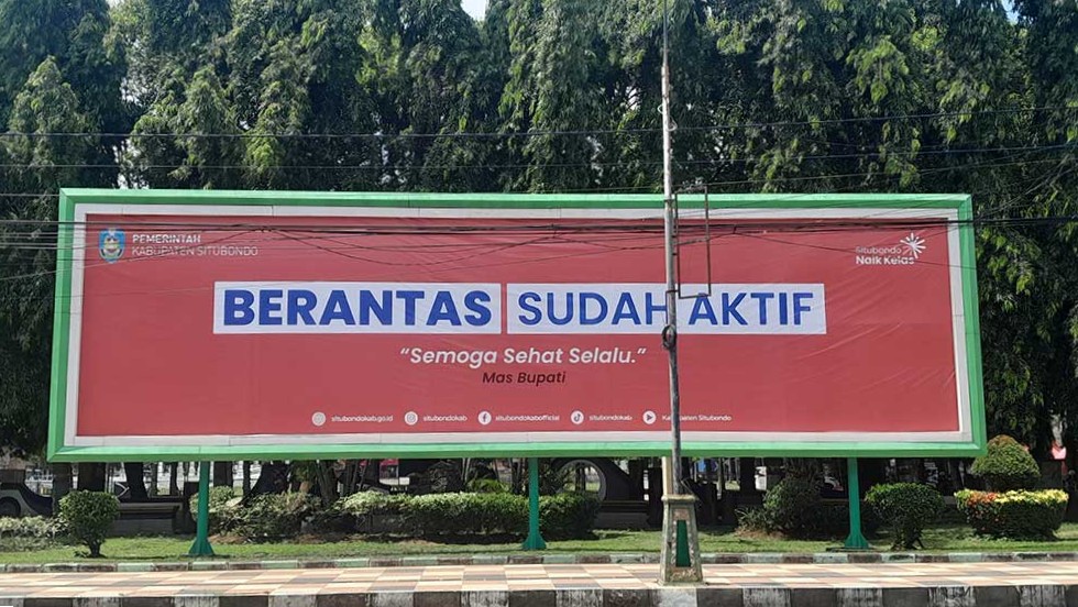 Reklame bertuliskan, Berantas sudah aktif. 