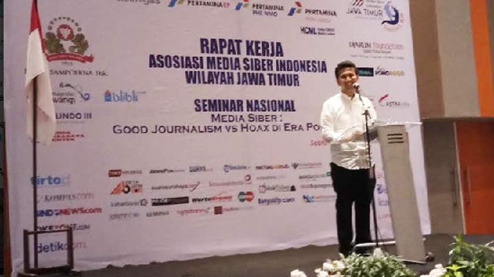 Rakerwil AMSI Jatim dan Seminar Nasional Media Siber: Good Journalism vs Hoax di Era Post-Truth 