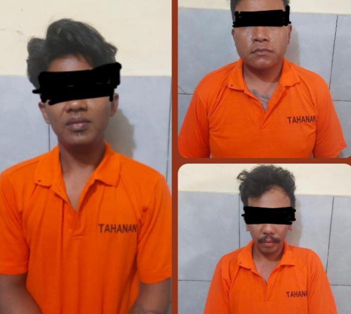 3 Pelaku yang diamankan di Mapolsek Prigen