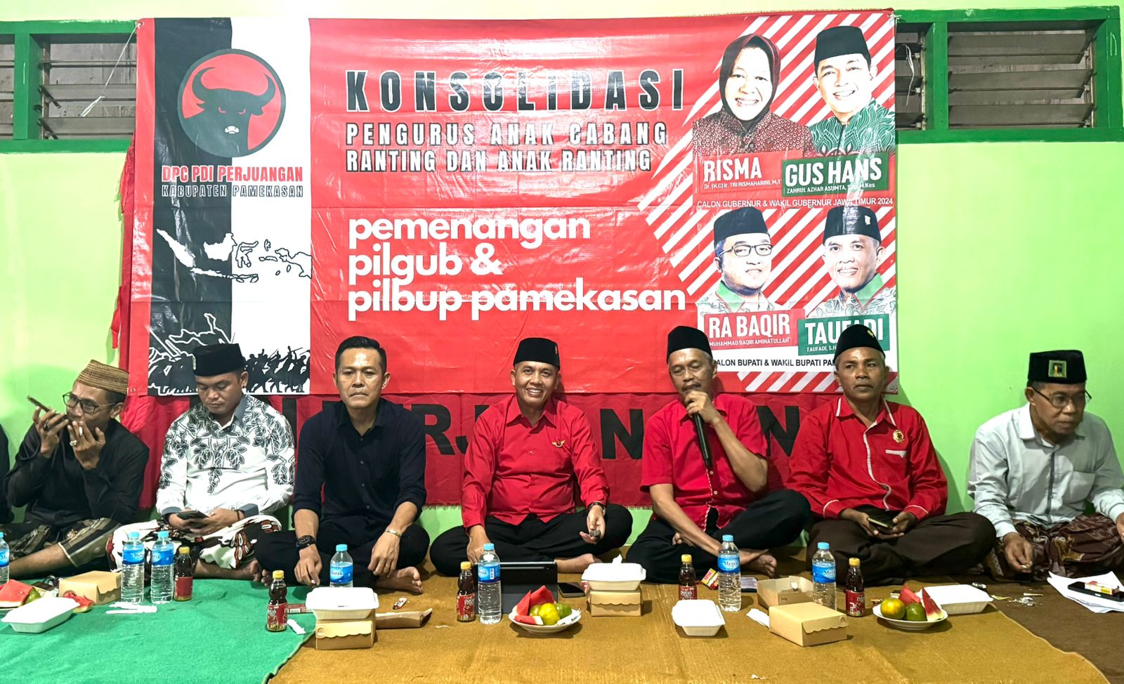 Konsolidasi PDIP Kecamatan Galis Pamekasan untuk memenangkan paslon Berbakti