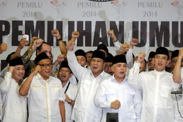 Koalisi Merah Putih (KMP) pendukung Praboso Subianto dalam acara kampanye pilpres 2014. Foto: republika.com