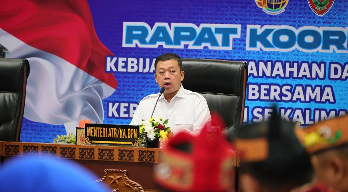Menteri ATR/BPN saat memberi sambutan.