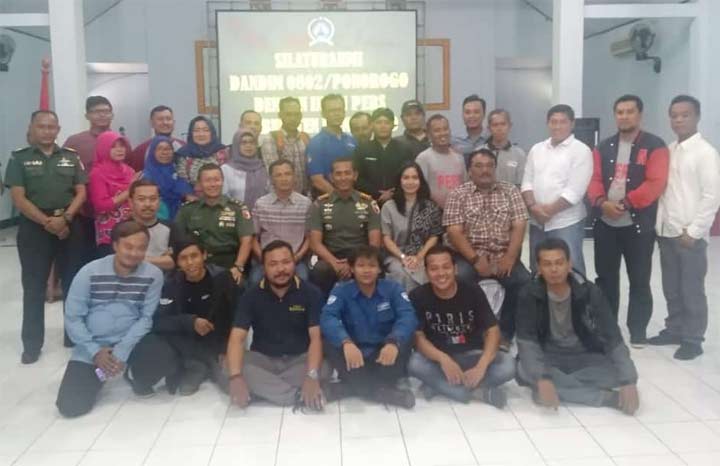 Dandim 0802 Gelar Silaturahmi dengan Insan Pers Ponorogo
