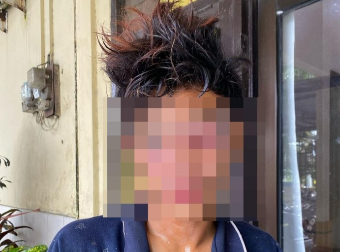 Pelaku yang berhasil diamankan Polsek Manyar