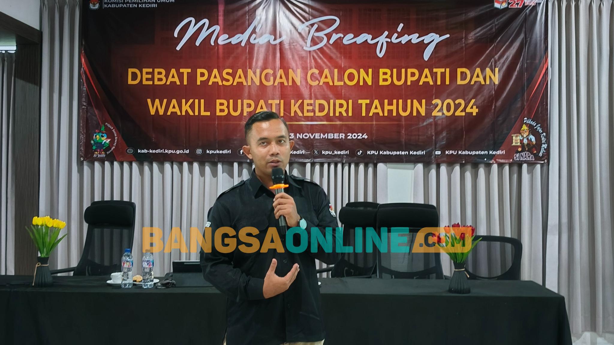 Jelang Debat Publik Terakhir Pilbup Kediri 2024, KPU Gelar Media Briefing